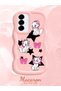 Samsung Galaxy A56 Compatible Case Camera Protector Pink Silicone Couple Phone Case Character Pattern - 2