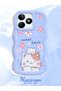 Realme C51 Compatible Case Camera Protector Blue Silicone Couple Phone Case Cat Pattern - 2