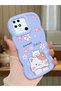 Redmi 10C Compatible Case Camera Protector Blue Silicone Couple Phone Case Cat Pattern
