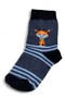 Boy's Navy Blue 3-4 Years Old Giraffe Figured 5-Piece Sock Set - 3