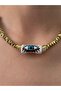 Helenistic Collection Hematite Natural Stone Eye Detailed Ceramic Necklace - 3