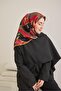 وشاح حرير تويل بنمط حزام أسود 90x90 - 3