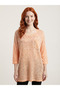 تونيك تريكو نحيف ذو ياقة واسعة وفتحة عنق على شكل فم قطة