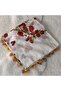 Handmade Needlework Writing, Scarf, Yemeni, Mevlit Cover, Head Cover, 4 Sides Embroidered, 100% Cotton, 100*100cm - 4
