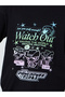 Teen Girls Black Powerpuff Girls Oversized T-Shirt - 4