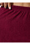 Burgundy Textured Pencil Maxi Skirt - 3