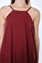 Women's Burgundy Thin Strap Asymmetrical Cut Blouse and Trousers Two-Piece Set Dpmy4070 - 3