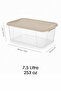 2-Pack 7.5Lt Elora Organizer Box - Bathroom Organizer Powder Tablet Detergent Storage Box Beige - 5
