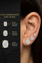 18K Gold Plated S925 Silver Oval Cut Moissanite Stud Earrings - 0.5ct to 2ct D Color VVS1 - Elegant Egg Shaped Gemstone Studs - Diamond Tester Passed Gift - 2