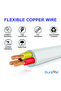 4-Core Electrical Cable, White PVC Insulated Power Wire, Flexible Copper Conductors (4 CORE 5 METER, 4MM) - 4