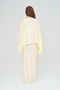 Women's Satin Look Balloon Sleeve Tie-Back Blouse + Undershirt Two-Piece Set - 5