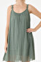 Khaki Italian Lace Short Dress with Straps, Sizes 40 - 44 - 6