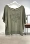 Daisy Sequined Short Sleeve Loose Linen Blouse