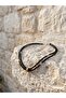 Black Beads & Textured Gold Color Double Row Necklace with Rondel Detail - 4