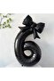 Black Bow and Black Number Foil Balloon Set