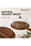 Walnut Wood Cheese and Cake Serving Board with Clear Dome 30 Cm and Handle for Pizza, Desserts, Pastries and Snacks, - 3