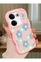 Tecno Camon 20 Compatible Case Camera Protector Pink Silicone Couple Phone Case Floral Pattern