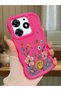 Tecno Spark 10 Pro Compatible Case Camera Protector Red Silicone Couple Phone Case Floral Pattern