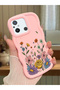 Poco C55 Compatible Case Camera Protector Pink Silicone Couple Phone Case Floral Pattern