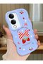 Vivo Y29T 5g Compatible Case Camera Protector Blue Silicone Couple Phone Case Strawberry Pattern