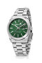 Mercedez Calendar Classic Men's Wristwatch Silver Green Color Pl-7090E3X - 3