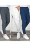 Set of 3 Unisex Cargo Pocket Elastic Leg Sweatpants - 2