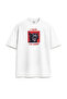 Said I'M Fine Y2K Cat Printed Design Relax Fit White T-Shirt