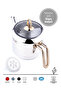 Cylinder Diamond Handle Mini Size Gold |   18/10 Stainless Steel Tea Kettle |   Induction Base |   0.85 L + 1.25 L | - 4