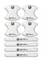 Premium Door Handle Anti-Scratch Protector (Set of 8) – Black & Transparent / Alfa Romeo with Vehicle Brand Label