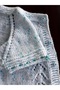 Seamless Hand Knitted 0-6 Months White with Blue Polka Dots Baby Vest - 8