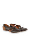 Brown Leather Women's Heeled Sandals - 2