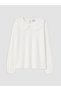Lcw Kids White Baby Collar Embroidered Girls' T-Shirt - 3