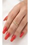 Double Row Cross Model Adjustable Women's Ring with Zircon Stone Gold & Silver Color Stylish Elegant Design Steel Look - 3