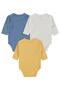 Long Sleeve Basic 3-Piece Set 1-18 Months Snap-On Bodysuit - Blue - 4