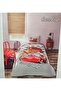 Licensed Quilted Pique Single Child Bedspread-Cars Fast Gray (Şimşek Mcq)
