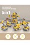 5 in 1 Construction Robot Vehicle Set with Drill Lights & Music Toy for Kids 3+ Years - 3