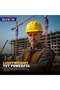 Construction Hard Hat, Safety Helmet,Ratchet Type Adjustment with Adjustable Chin Strap | Work Helmet with Side Slot for Attachment,Yellow - 6