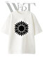 Sunflower Design Printed Unisex White Oversize T-Shirt