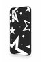 Samsung S22 Compatible Black Mega Star Patterned Silicone Case - 4