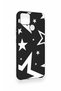 Realme C25 Compatible Black Mega Star Patterned Silicone Case - 4