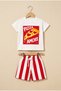 - Pizza Printed Children's Shorts Set