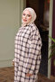 Navy Blue Plaid Long Loose Tunic - 4