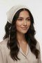 Beige Color Knitted Bandana Summer Hair Accessory - 2