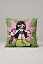 Green Pink Comic Girl Patterned Cushion Cover 232 – Comic Girl Design 45X45 cm