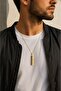 Stainless Steel Watch Dial Design Roman Number Men's Bar Necklace - 7