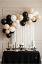 Set of 20 Black Sea Sand White Balloons 11 Inch Birthday Party Decoration Balloon - 2