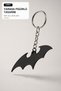 Black Keychain with Bat Figure – Bag and Key Accessory - 2