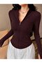 Rover Zippered Slim Fit Blouse [Lycra Stretchable] - 5