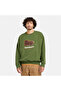 New Box Fit Badge Crew Neck Men's Black Hoodie - 4