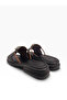 Daily Poly Sole Comfortable Stone Detailed Genuine Leather Slippers - 2 cm - 5